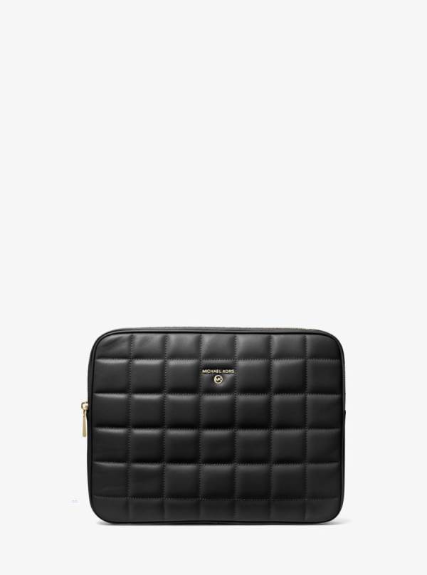 Damske Penazenky Michael Kors Jet Set Quilted Leather Case for iPad Pro Čierne - Doplnky Michael Kors Levně | HOXMY-1824